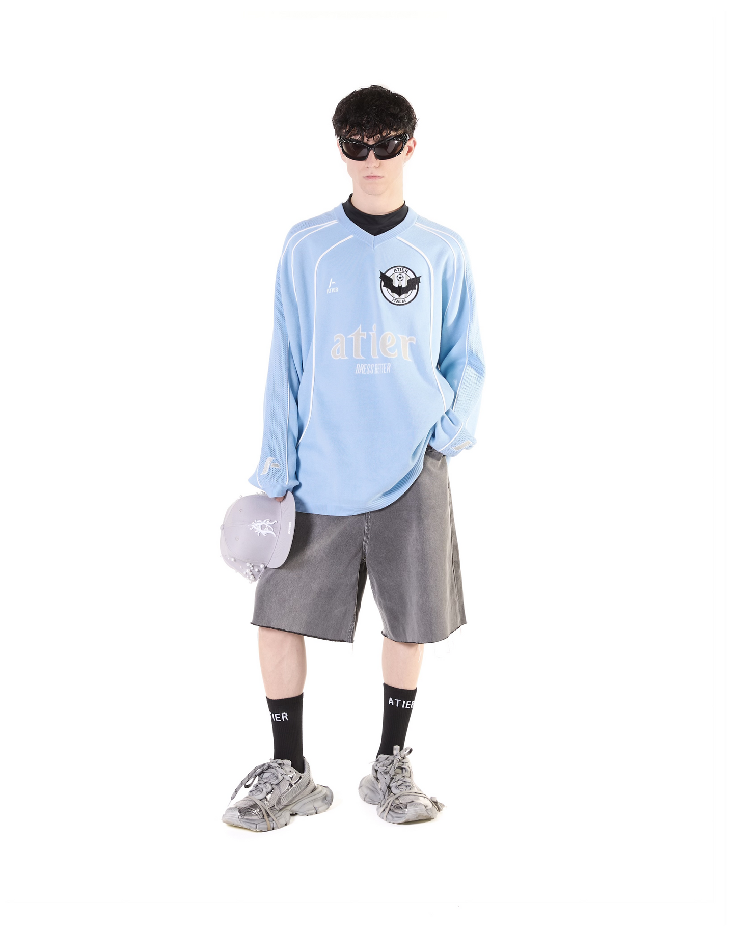 Shorts Skater baggy (cuciture bianche)
