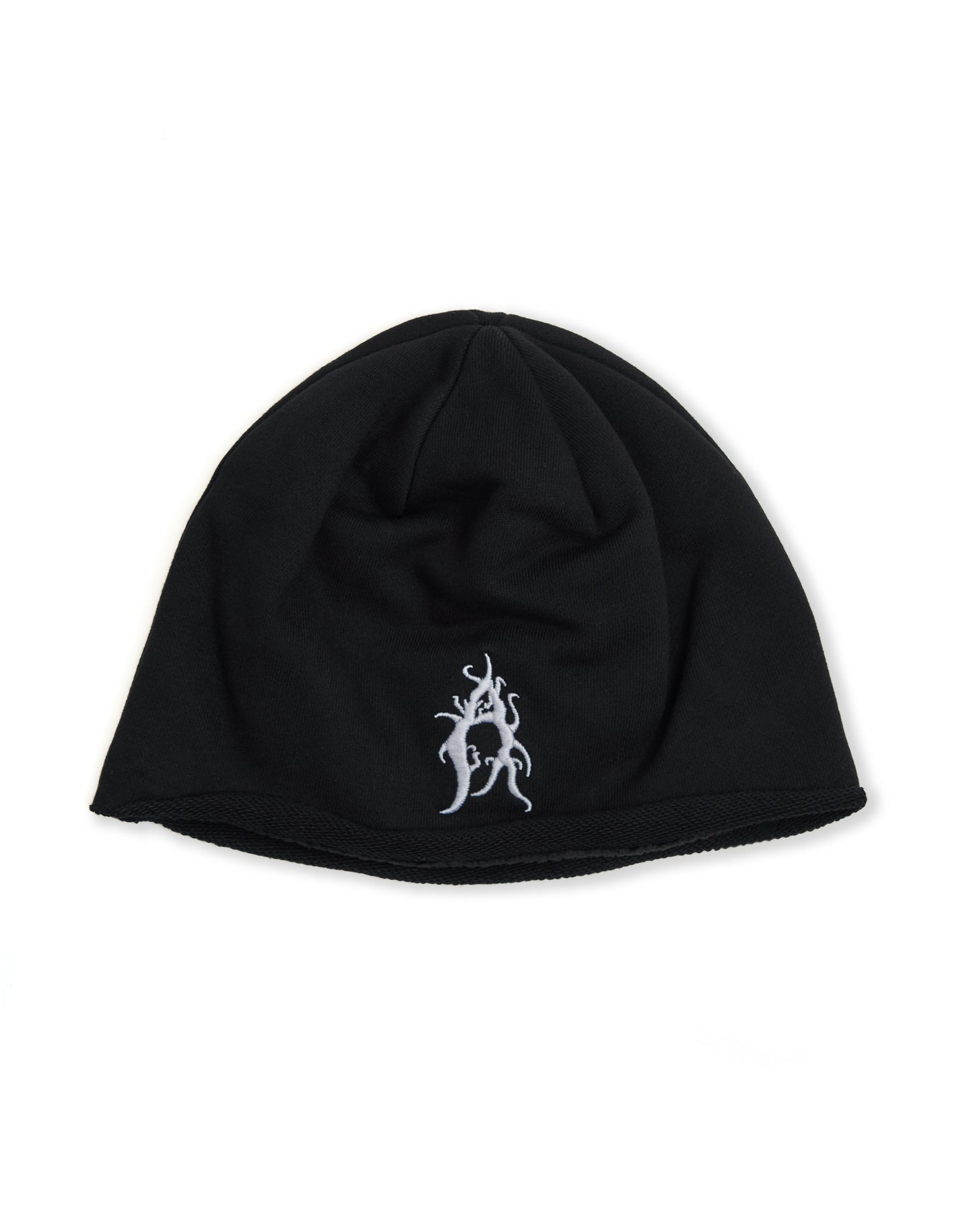 Cappello beanie in 100% cotone con ricami e imbottito in pile