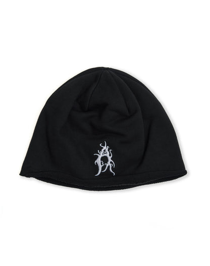 Cappello beanie in 100% cotone con ricami e imbottito in pile