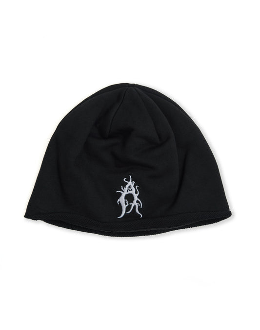 Cappello beanie in 100% cotone con ricami e imbottito in pile