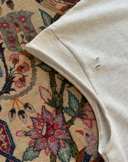 Maglia muscle in 100% cotone con logo ricamato e tagli/lacerature