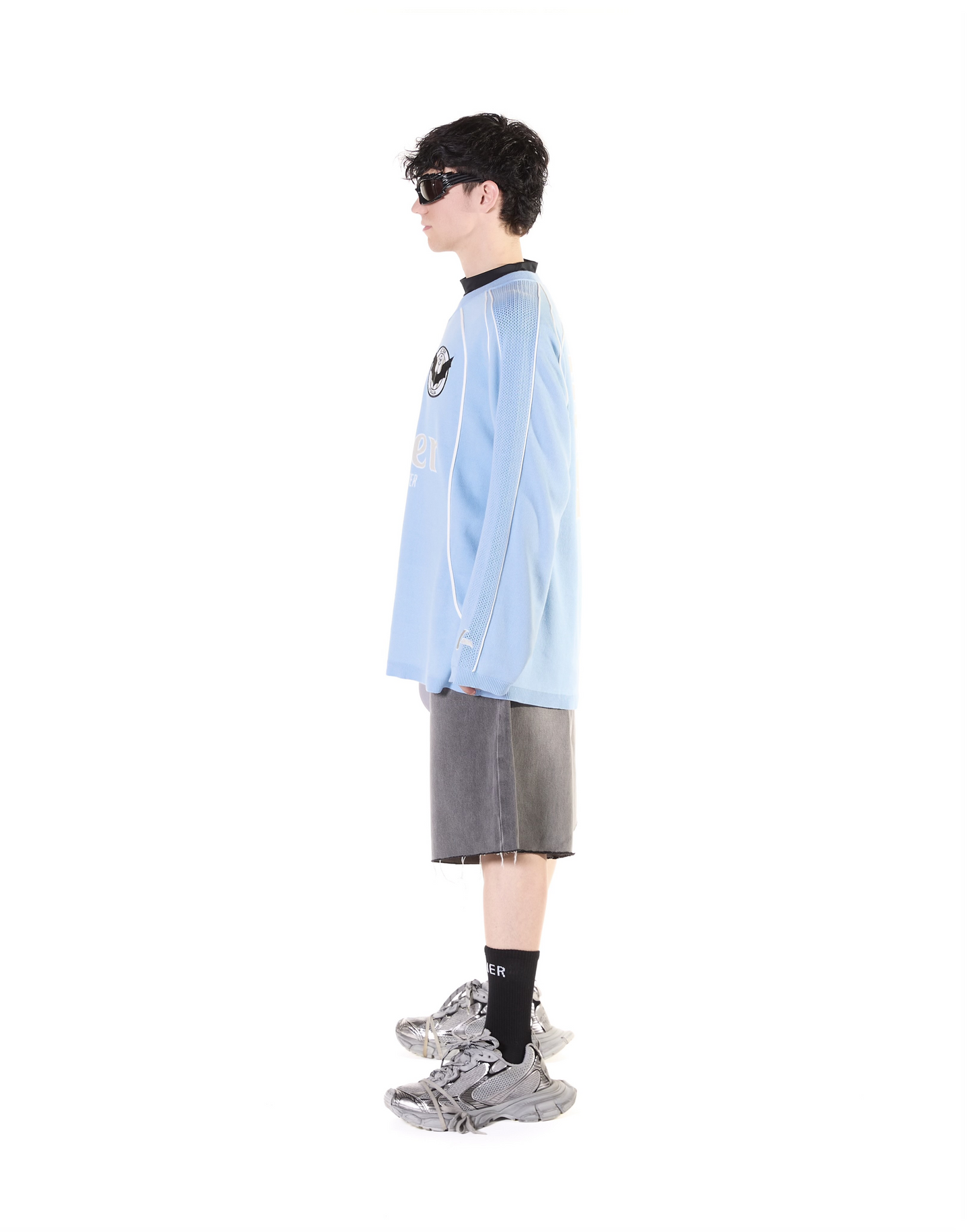 Shorts Skater baggy (cuciture bianche)
