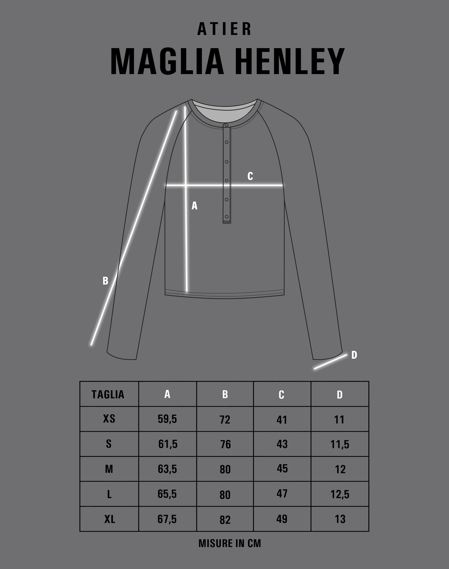 Maglia Henley a coste con bottoni logati in vera madreperla e ricamo