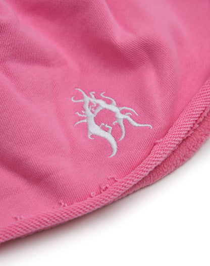 Cappello beanie in 100% cotone con ricami e imbottito in pile