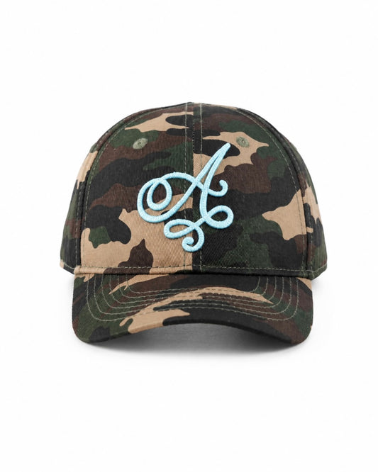 Cappello con ricamo a punto catenella e ricamo posteriore in 100% cotone