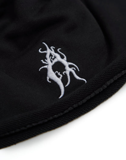 Cappello beanie in 100% cotone con ricami e imbottito in pile