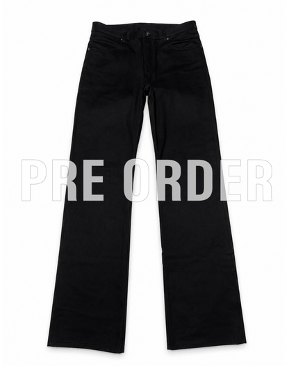 PRE ORDER LIMITATO Jeans “Fusion Bootcut” in raw denim originale cimosato, ricamo e bottoni e rivetti in ottone logati