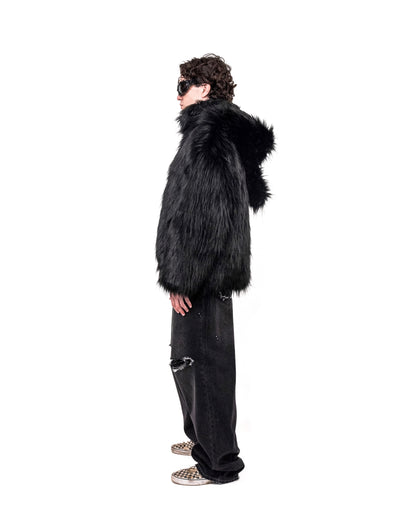Pelliccia Sintetica con cappuccio oversize